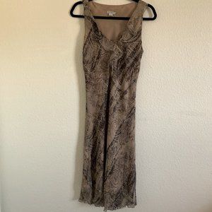 Lapis Brown & Black Sleeveless Dress